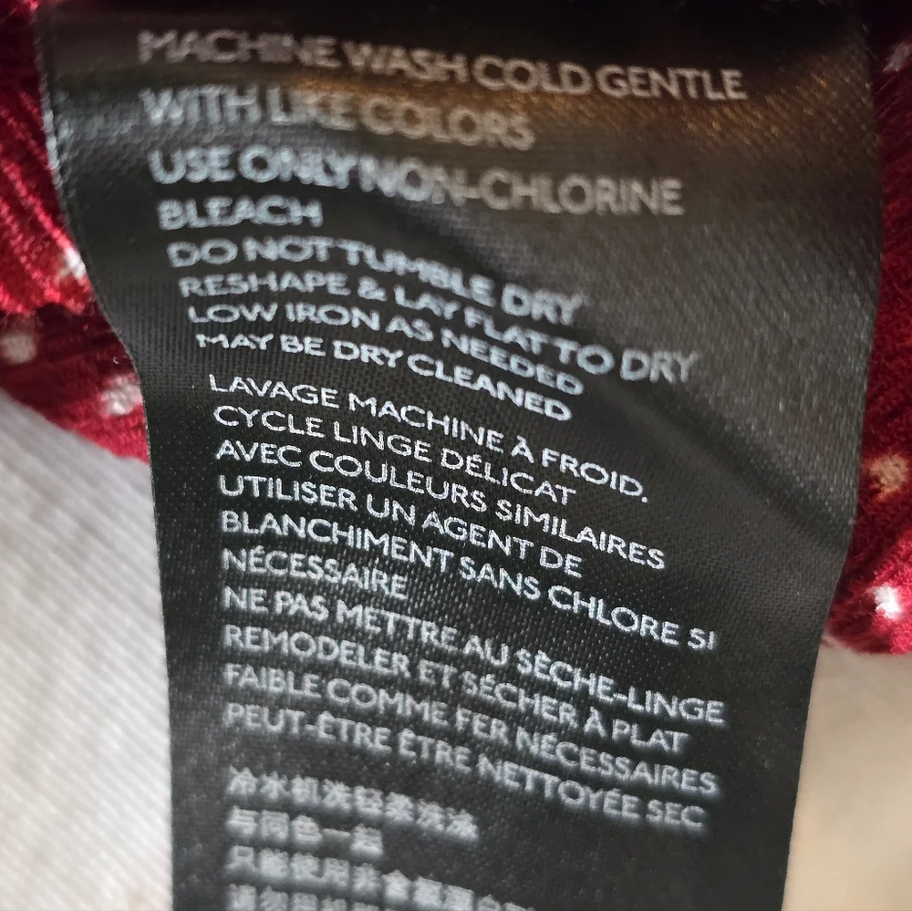 Anthropologie Maeve Rita One Shoulder Ruffle Top Red Polka Dot Tie Waist Small - Picture 12 of 14